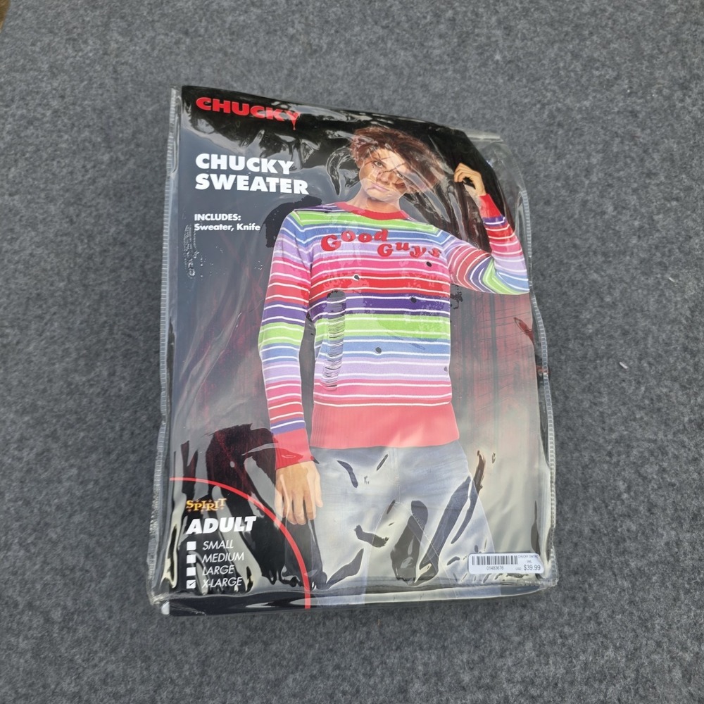 Chucky Good Guys Striped Sweater Unisex Costume XL
